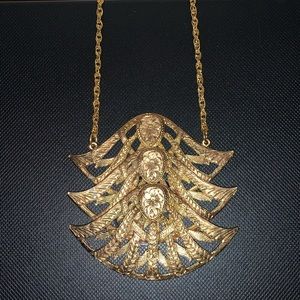 Designer Fange Brass Pendant with Chain